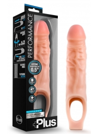 Телесный реалистичный фаллоудлинитель 9 Inch Silicone Cock Sheath Penis Extender - 22,86 см. - Blush Novelties - в Новокуйбышевске купить с доставкой