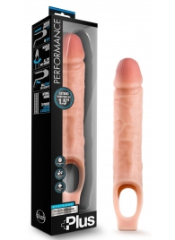 Телесный реалистичный фаллоудлинитель 10 Inch Silicone Cock Sheath Penis Extender - 25,4 см. - Blush Novelties - в Новокуйбышевске купить с доставкой