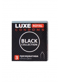 Черные презервативы LUXE Royal Black Collection - 3 шт. - Luxe - купить с доставкой в Новокуйбышевске