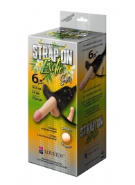 Пояс-трусики с 2 насадками Exotic-Sara - 16,5 см. - LOVETOY (А-Полимер) - купить с доставкой в Новокуйбышевске