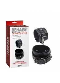 Черные наручники Surrender Wrist Restraints - Chisa - купить с доставкой в Новокуйбышевске