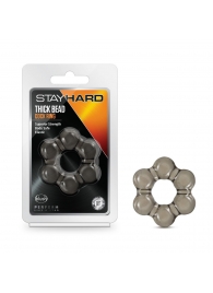 Дымчатое эрекционное кольцо Stay Hard Thick Bead Cock Ring - Blush Novelties - в Новокуйбышевске купить с доставкой