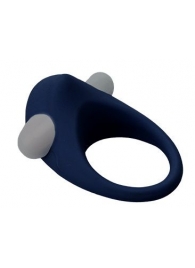 Гладкое синее эрекционное виброкольцо STIMU RING - Dream Toys - в Новокуйбышевске купить с доставкой