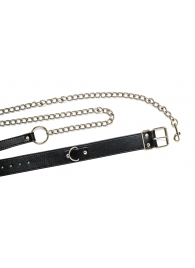 Черный ошейник с поводком Wild - Lola Games - купить с доставкой в Новокуйбышевске