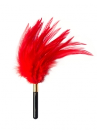 Красный перьевой тиклер Plume - 23 см. - Lola Lingerie - купить с доставкой в Новокуйбышевске