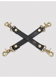 Черный фиксатор для манжет Bound to You Faux Leather Hogtie - Fifty Shades of Grey - купить с доставкой в Новокуйбышевске