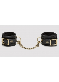 Черные наручники Bound to You Faux Leather Wrist Cuffs - Fifty Shades of Grey - купить с доставкой в Новокуйбышевске