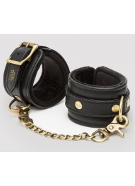 Черные наручники Bound to You Faux Leather Wrist Cuffs - Fifty Shades of Grey - купить с доставкой в Новокуйбышевске