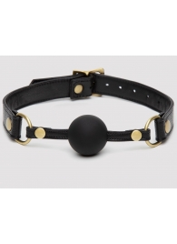 Черный кляп-шар Bound to You Faux Leather Ball Gag - Fifty Shades of Grey - купить с доставкой в Новокуйбышевске