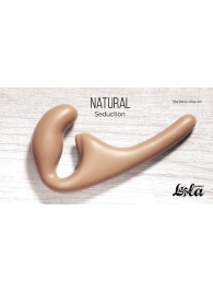 Бежевый безремневой страпон Seduction - 20,5 см. - Lola Games - купить с доставкой в Новокуйбышевске