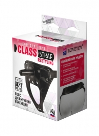 Черный пояс для насадок CLASS STRAP Restyling - LOVETOY (А-Полимер) - купить с доставкой в Новокуйбышевске