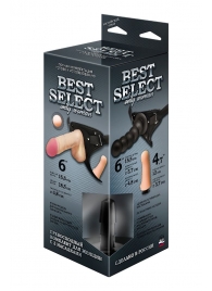 Черный пояс для женщин BEST SELECT с 3 насадками - LOVETOY (А-Полимер) - купить с доставкой в Новокуйбышевске
