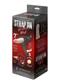 Реалистичный страпон Woman Midi с вагинальной пробкой - 19 см. - LOVETOY (А-Полимер) - купить с доставкой в Новокуйбышевске