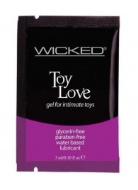 Лубрикант на водной основе для использования с игрушками WICKED Toy Love - 3 мл. - Wicked - купить с доставкой в Новокуйбышевске
