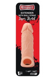 Телесная насадка EXTENDER WITH BALL STRAP 5.5 - 14 см. - Dream Toys - в Новокуйбышевске купить с доставкой