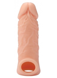 Телесная насадка EXTENDER WITH BALL STRAP 5.5 - 14 см. - Dream Toys - в Новокуйбышевске купить с доставкой