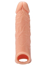 Телесная насадка EXTENDER WITH BALL STRAP 6.5 - 17 см. - Dream Toys - в Новокуйбышевске купить с доставкой