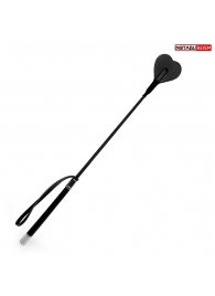 Черный стек с наконечником-сердечком - 54 см. - Notabu - купить с доставкой в Новокуйбышевске