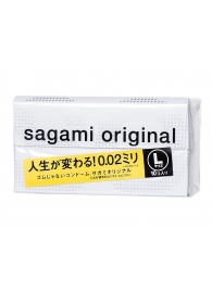 Презервативы Sagami Original 0.02 L-size увеличенного размера - 10 шт. - Sagami - купить с доставкой в Новокуйбышевске