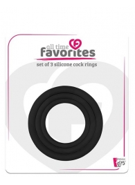 Набор из 3 эрекционных колец SILICONE COCKRINGS - Dream Toys - в Новокуйбышевске купить с доставкой