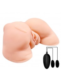 Телесная вибровагина Julie с 2 рабочими отверстиями - Baile - в Новокуйбышевске купить с доставкой