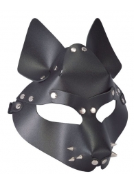 Черная маска Wolf с шипами - Sitabella - купить с доставкой в Новокуйбышевске