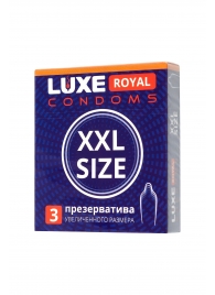Презервативы увеличенного размера LUXE Royal XXL Size - 3 шт. - Luxe - купить с доставкой в Новокуйбышевске