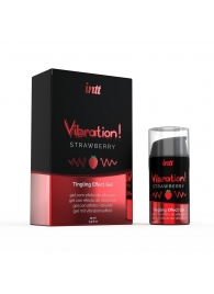 Жидкий интимный гель с эффектом вибрации Vibration! Strawberry - 15 мл. - INTT - купить с доставкой в Новокуйбышевске