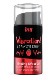 Жидкий интимный гель с эффектом вибрации Vibration! Strawberry - 15 мл. - INTT - купить с доставкой в Новокуйбышевске