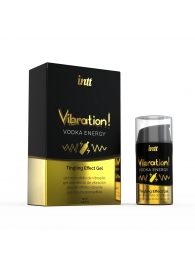 Жидкий интимный гель с эффектом вибрации Vibration! Vodka Energy - 15 мл. - INTT - купить с доставкой в Новокуйбышевске