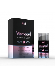 Жидкий интимный гель с эффектом вибрации Vibration! Bubble Gum - 15 мл. - INTT - купить с доставкой в Новокуйбышевске