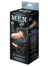 Телесный пустотелый харнесс MEN Style - 17,5 см. - LOVETOY (А-Полимер) - купить с доставкой в Новокуйбышевске