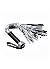 Серебристая плетка Struggle My Flogger с черной ручкой - 45 см. - Lovetoy - купить с доставкой в Новокуйбышевске