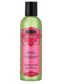 Массажное масло Naturals Strawberry Dreams с ароматом клубники - 59 мл. - Kama Sutra - купить с доставкой в Новокуйбышевске
