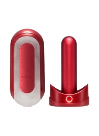 Красный мастурбатор Flip Zero Red   Warmer с подогревом - Tenga - в Новокуйбышевске купить с доставкой