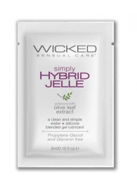 Гель-лубрикант на водно-силиконовой основе Simply Hybrid Jelle - 3 мл. - Wicked - купить с доставкой в Новокуйбышевске
