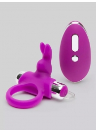 Лиловое виброкольцо с пультом ДУ Remote Control Cock Ring - Happy Rabbit - в Новокуйбышевске купить с доставкой