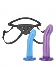 Страпон унисекс Beginners Strap-On с 2 насадками - 15 и 13 см. - Lux Fetish - купить с доставкой в Новокуйбышевске
