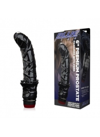Черный вибромассажер простаты 6  Premium Prostate Massager - BlueLine - в Новокуйбышевске купить с доставкой