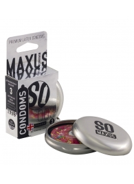 Экстремально тонкие презервативы в железном кейсе MAXUS Extreme Thin - 3 шт. - Maxus - купить с доставкой в Новокуйбышевске