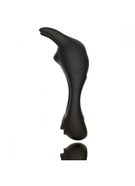 Черное эрекционное кольцо с двумя моторами Zeus Dual Vibe Cock Ring - FeelzToys - в Новокуйбышевске купить с доставкой