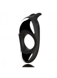 Черное эрекционное кольцо с двумя моторами Zeus Dual Vibe Cock Ring - FeelzToys - в Новокуйбышевске купить с доставкой