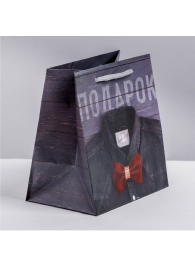 Ламинированный квадратный пакет «Мужской стиль» - 14 х 14 х 9 см. - Сима-Ленд - купить с доставкой в Новокуйбышевске