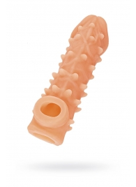 Телесная закрытая насадка с пупырышками Cock Sleeve Size M - 15,6 см. - KOKOS - в Новокуйбышевске купить с доставкой