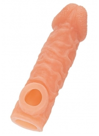 Телесная закрытая насадка с шершавой головкой Cock Sleeve Size L - 17,6 см. - KOKOS - в Новокуйбышевске купить с доставкой