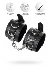 Черные оковы Anonymo из искусственной кожи - ToyFa - купить с доставкой в Новокуйбышевске