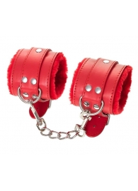 Красные наручники Anonymo из искусственной кожи - ToyFa - купить с доставкой в Новокуйбышевске