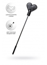 Черный стек со шлепком в форме сердца Anonymo - 35 см. - ToyFa - купить с доставкой в Новокуйбышевске