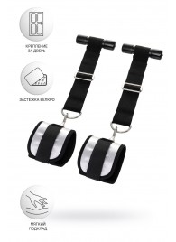 Черно-серебристые фиксаторы для рук на дверь Anonymo - ToyFa - купить с доставкой в Новокуйбышевске