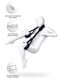 Черные кожаные стропы для фиксации Anonymo - ToyFa - купить с доставкой в Новокуйбышевске